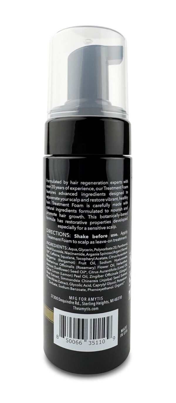 Amytis Treatment Foam Infused with Rosemary, Argan Oil, Ginger Extract & Caffeine - Image 2