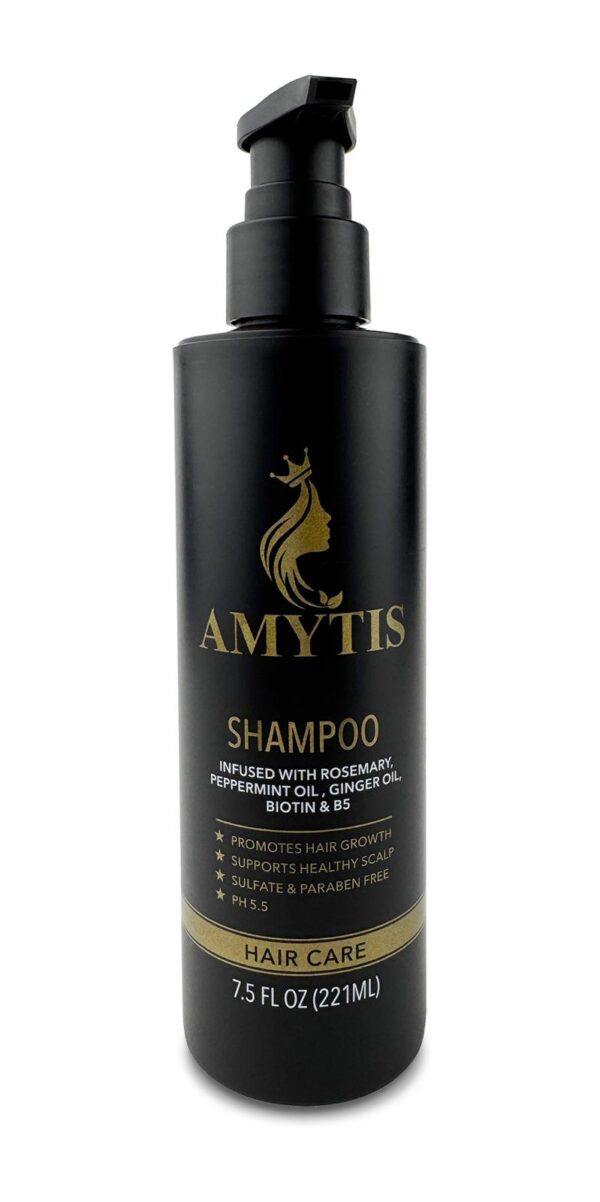 Amytis Shampoo Infused with Rosemary, Peppermint Oil, Ginger Oil, Biotin & B5